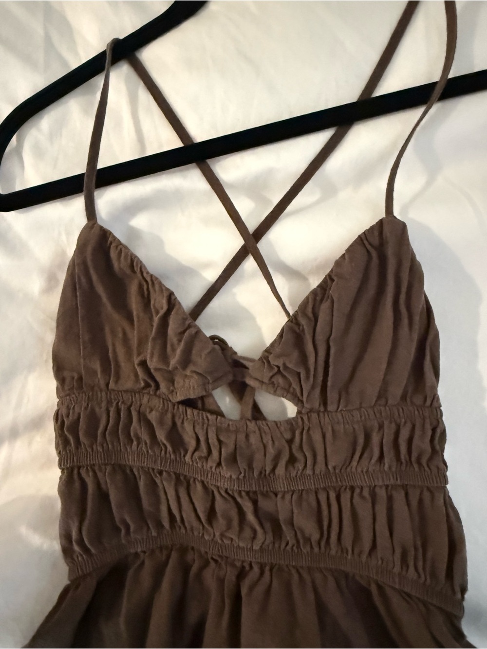 SYNDYS Revolve Brown Mini Dress - Picture 2 of 3